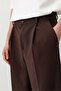 Baggy Fit Pleated Trousers Brown - 5