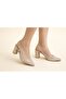 4021 Block Heel Stoned Comfortable Women's Shoes