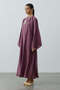 Pleated Tencel Dress Burgundy - 2