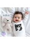 Best Dad Gift Packaged Long Sleeve Snap Fastener Baby Bodysuit