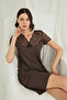 Nightgown with Short Sleeves and Lace V-Neck - Ssssss4624-9997 - 6