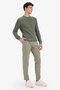 C6022Axkh454 Khaki Regular Fit Skinny Leg Trousers