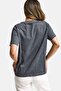 Women's Gray W5 Oversized Special Printed Design T-Shirt - 6