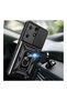 Tecno Spark 10 Pro Compatible Tank Case - Extra Protection Armored Outdoor Cover with Ring Stand - Black - 4