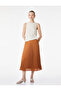 Brown Women Polyester Skirt - 2