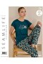 Seamlife Women's Luxury Extra Soft 100% Cotton Viscose Short Sleeve Pajama Set
