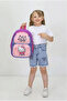 Girl's Kindergarten School Bag Pink Purple – Nursery and Preschool Backpack - 3