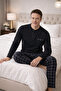 Men's 100% Natural Cotton Long Sleeve High Quality Pajama Set