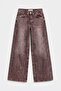 Women's Dark Denim Color Hera 4S6-157 Palazzo Fit Mid Waist Denim Jean - 3