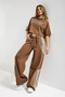 Women's Brown s6-16 Bottom and Top 2-Piece Design Set - 2