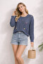 Floral Patterned Openwork Cardigan - 2