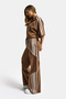 Women's Brown s6-16 Bottom and Top 2-Piece Design Set