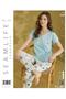Seamlife Women's Extra Soft 100% Cotton V-Neck Milan Short Sleeve Pajama Set