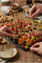 50-Piece Pack of 12 cm Decorative Round Bamboo Toothpicks - Cocktail Toothpick Party Presentation Toothpick Set - 5