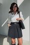 Black Pleated Short Skirt - 3