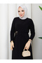 Yanı Buckled Women's Hijab Dress - 4