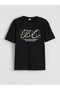 Lcw Kids Black Printed Boy's T-Shirt
