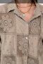 Women's Italian Chrysanthemum Pattern D Lace Detailed 100% P Cotton Shirt - 3
