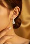 Rose Gold Steel Minimal Design Dangle Women's Earrings - 2