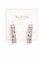 Rose Gold Steel Row Stone Minimal Design Women's Earrings - 3
