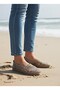 Tri̇ko Straw Stone Detail D Flat Sole Women's B Ballet Flats Shoes - 3