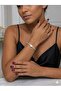 Silver Color Stainless Steel Heart Figured Zircon Stone Women's Bracelet - 2