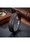 💎   Premium Black Tube Mesh and Multiple Leather Bracelets - with Zamak Lock 31833B2D2Z - 21 cm - 4
