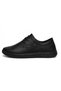 Men's Black Casual Shoes Casual Stylish Design Soft Sole Lace-Up Faux Leather Shoes - 4