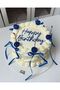 Cobalt Blue 5 Large + 40 Small Ribbon Bow Ornaments - Cake Bow Satin Ribbon on Balloon - 7