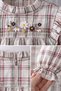 Eid Girls' Plaid Embroidered Dress – Ruffle Detail Stylish Comfortable Casual Special Occasion Dress - 6