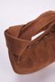 The Moiss Suede Women's Mini Size Tan Color Oval Shoulder Bag Bag - 2
