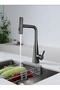 Anthracite Kitchen Faucet Anthracite Gray Sink Tap Spiral Extending System 4 Separate Function Faucet - 5