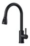 Spiral sink faucet matte black extendable pull-out faucet with pressurization and showering features - 2