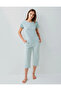 9151-s short sleeve capri set - 2