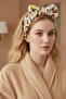 Cream Color Leopard Printed Pack of Plush Hair Bands