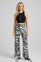 2 Pieces Comfortable Fit High Waist Wide-Leg Viscose Mix Women's Trousers - 3