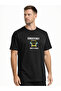 Men's Black Oversized Design Printed Stylish T-Shirt with Cotton Pieces - 3