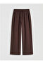 Lcwaikiki Classic Beige Elastic Waist Textured Women's Trousers - 4