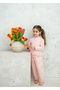 Pantaloni din jerse roz