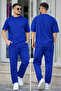 Men's Oversized Basic T-Shirt Pants Set Comfortable Fit Daily Combination