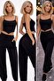 Essential basic Strap crop - Top cu sutien integrat - NEGRU - M - 2