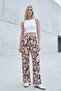 Comfortable Fit High Waist Wide-Leg Viscose Mix Women's Trousers - 6