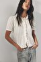 Frill-trimmed cotton blouse - 2