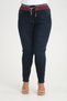 Plus Size Full Lycra Lace-Up Ribbed Ce Pocketed Rend Tight-Leg Seasonal Standard Stylish Denim Pants - 5