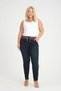Plus Size Full Lycra Lace-Up Ribbed Ce Pocketed Rend Tight-Leg Seasonal Standard Stylish Denim Pants - 4
