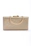 Women's Gold Pointed Toe Platform Heeled Evening Dress Shoes and Bag Set - 2