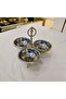 Classic Standing Stainless Steel 3-Piece Snack Bowl Silver