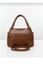 Women's Soft Leather Multi-Compartment Handbag and Shoulder Bag - 3