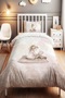 Dream Clock Patterned Single Baby Kids Bedding Set