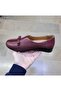 Women's Genuine Leather Orthopedic Waterproof Transitional Claret Red Mother Shoes - 3